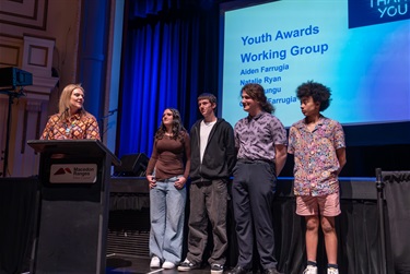 Council's Sarah Lungu (left) with the Youth Awards 2024 judging panel.